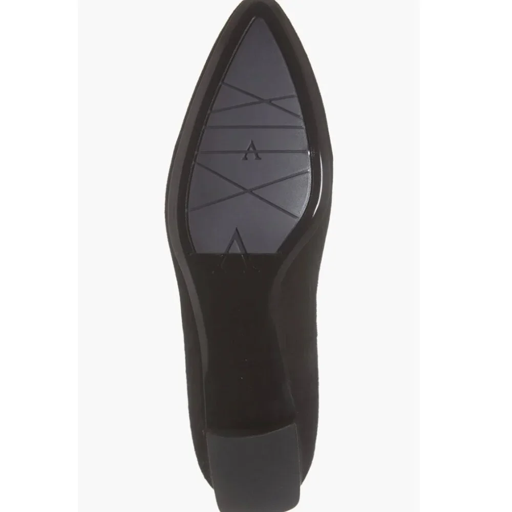 Black Suede Shoes Pasha Pump, Size 10.5